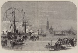 A nászút, Frigyes Vilmos herceg és hercegnő érkezése Antwerpenbe